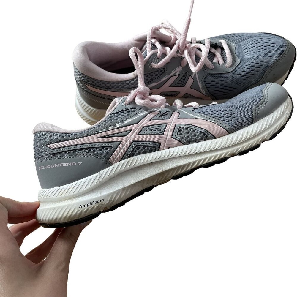 Asics everyday comfort amplifoam design gray pink size 8 sneakers‎ running shoes - Picture 7 of 8